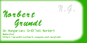 norbert grundl business card